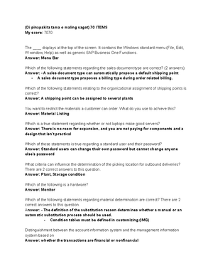 Prescriptive Exam Guide - Predictive Analytics - La Salle - Dasma - Studocu