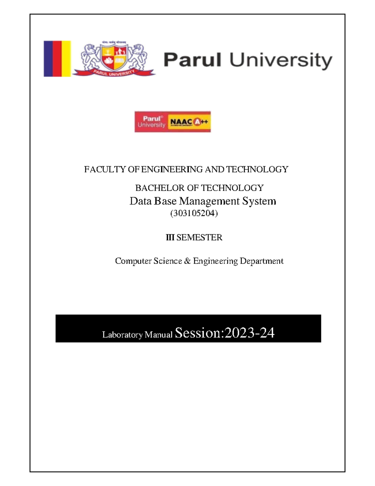 DBMS 2203031260107 - Practical Manual for Database Management System ...