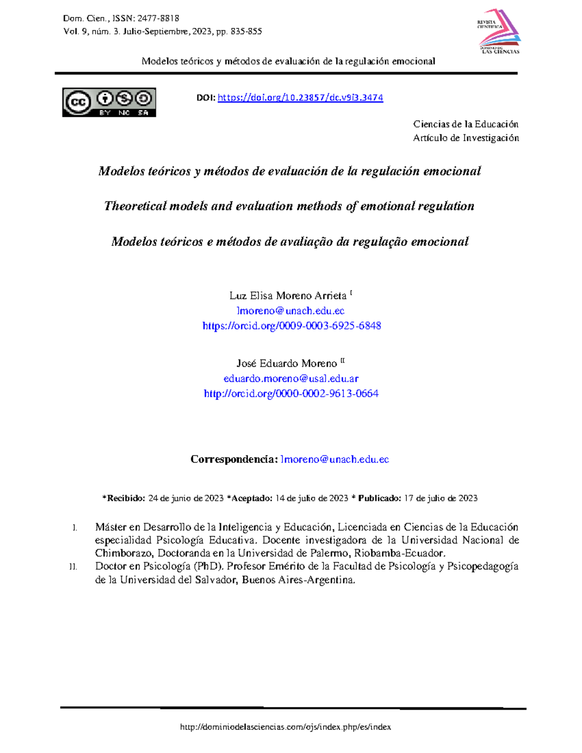 Modelos Teóricos y Métodos de Evaluación en la Regulación Emocional ...
