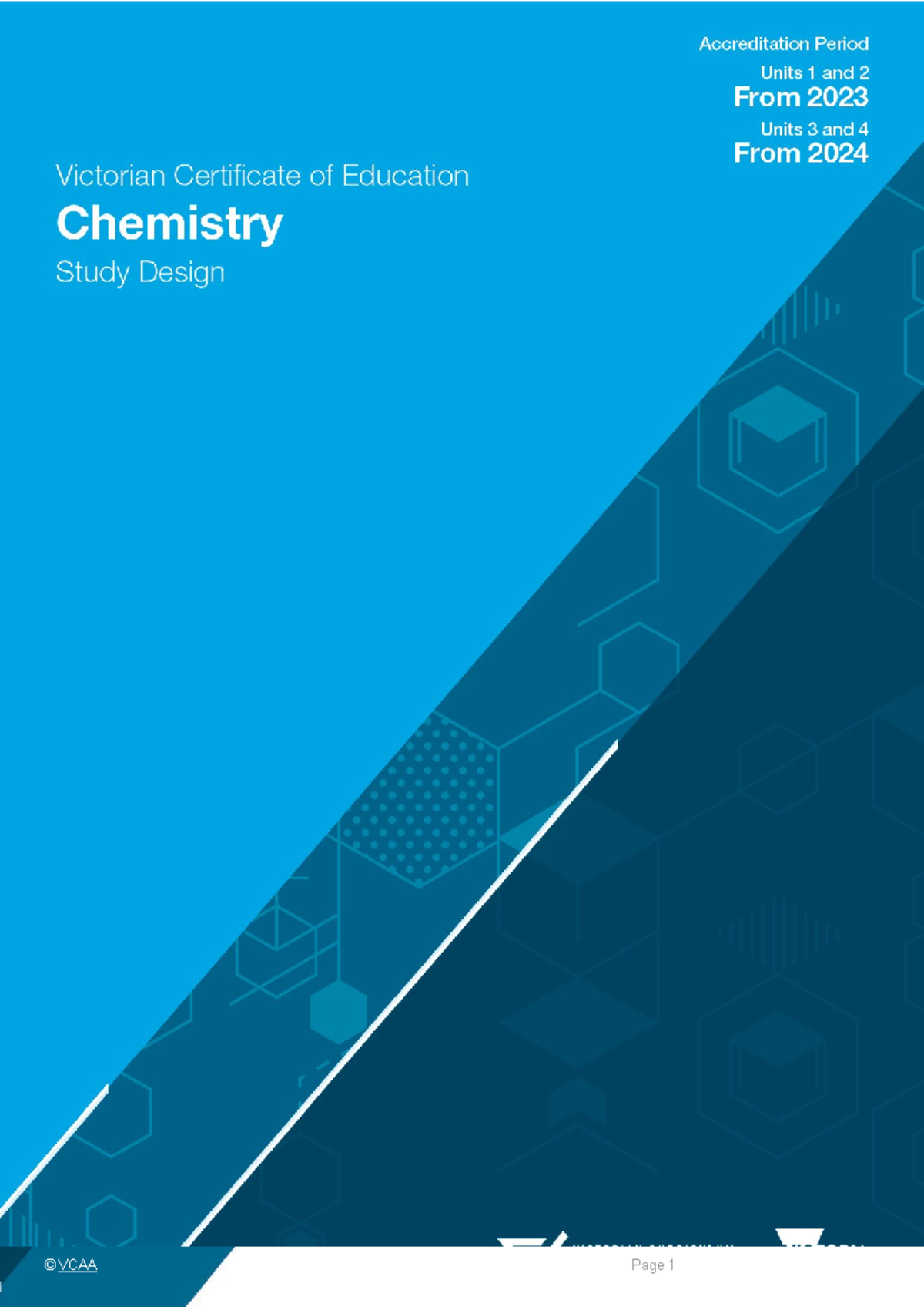 VCE Chemistry Study Design Units 1-4: 2024 Overview and Guidelines ...