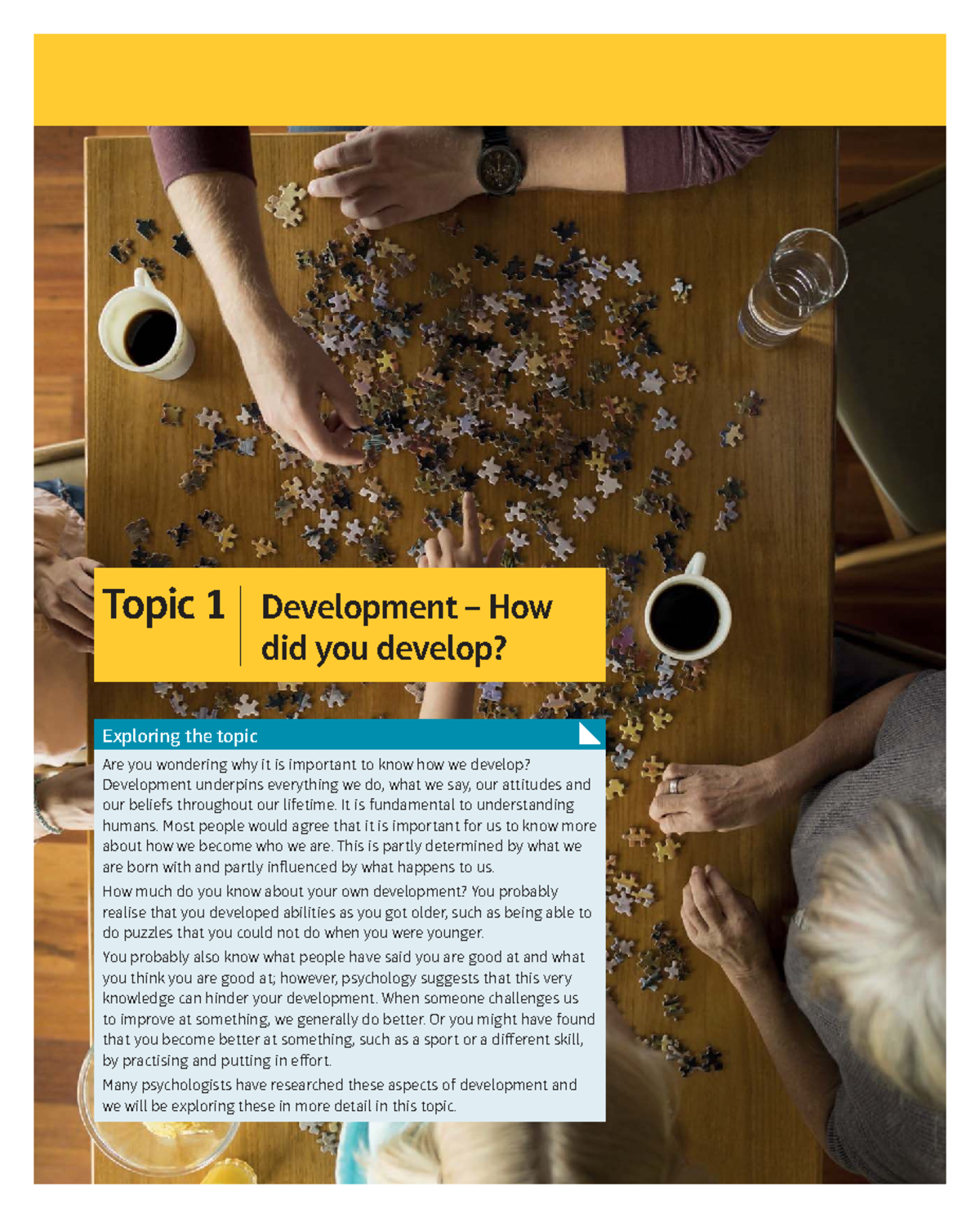 Psychology Edexcel 10-11: Topic Development and Cognitive Growth - Studocu