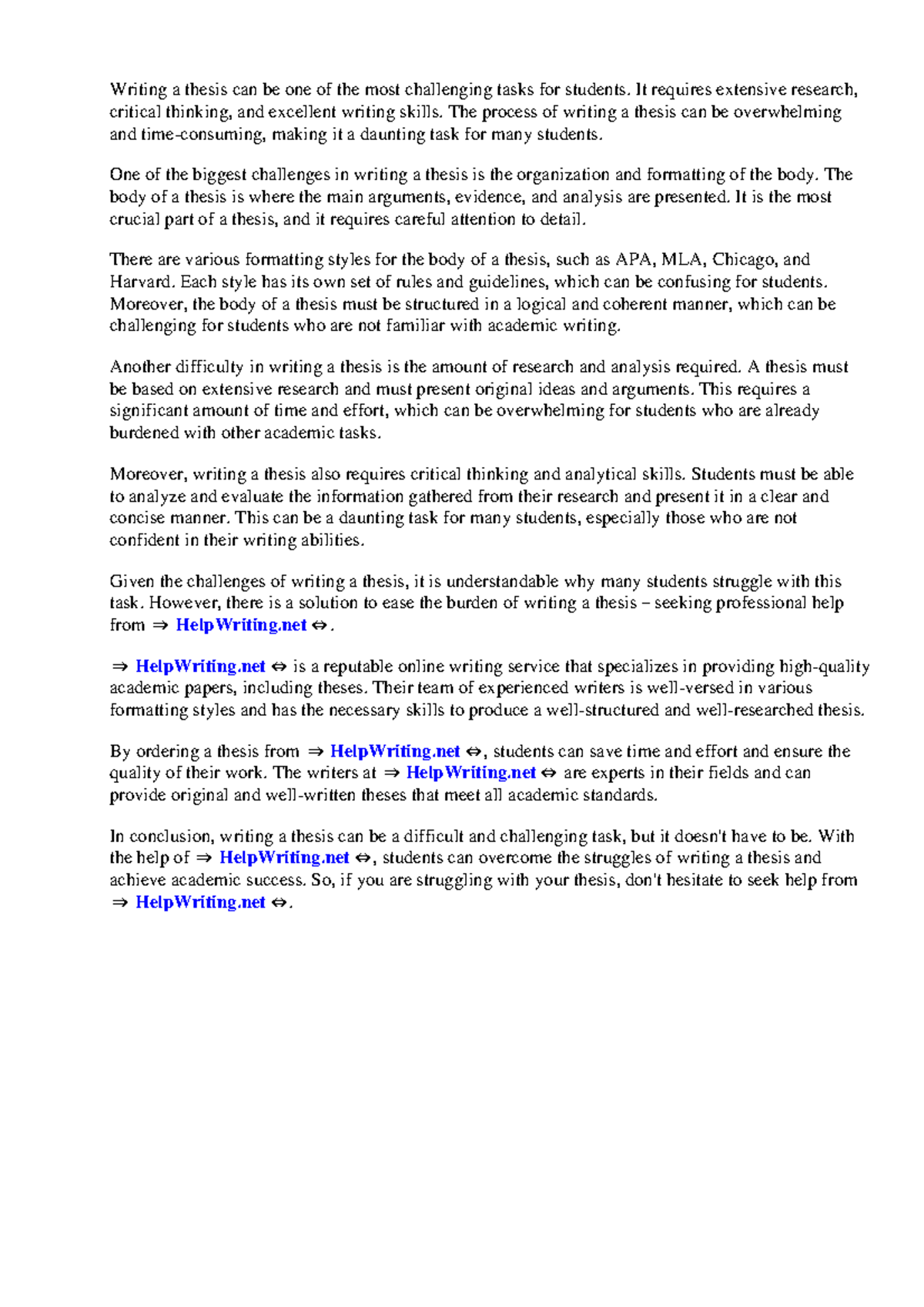 Term paper body format - Writing a thesis can be one of the most ...