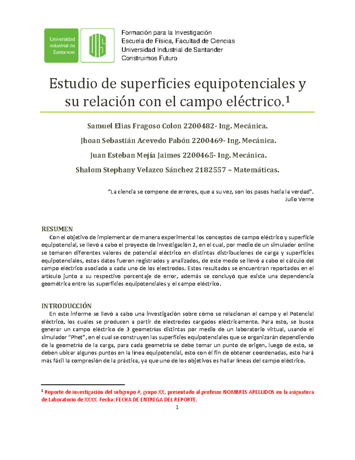 Ejercicios de Campo Eléctrico y Superficies Equipotenciales - FIS2 ...