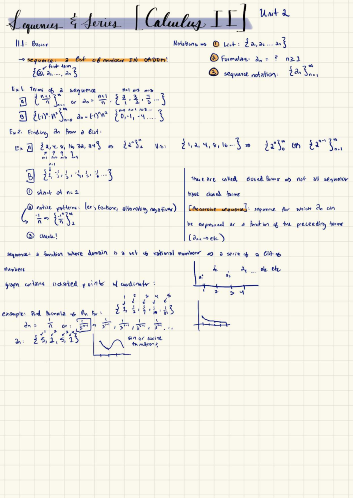 MATH101 Sequences and Series Lecture Notes - Studocu
