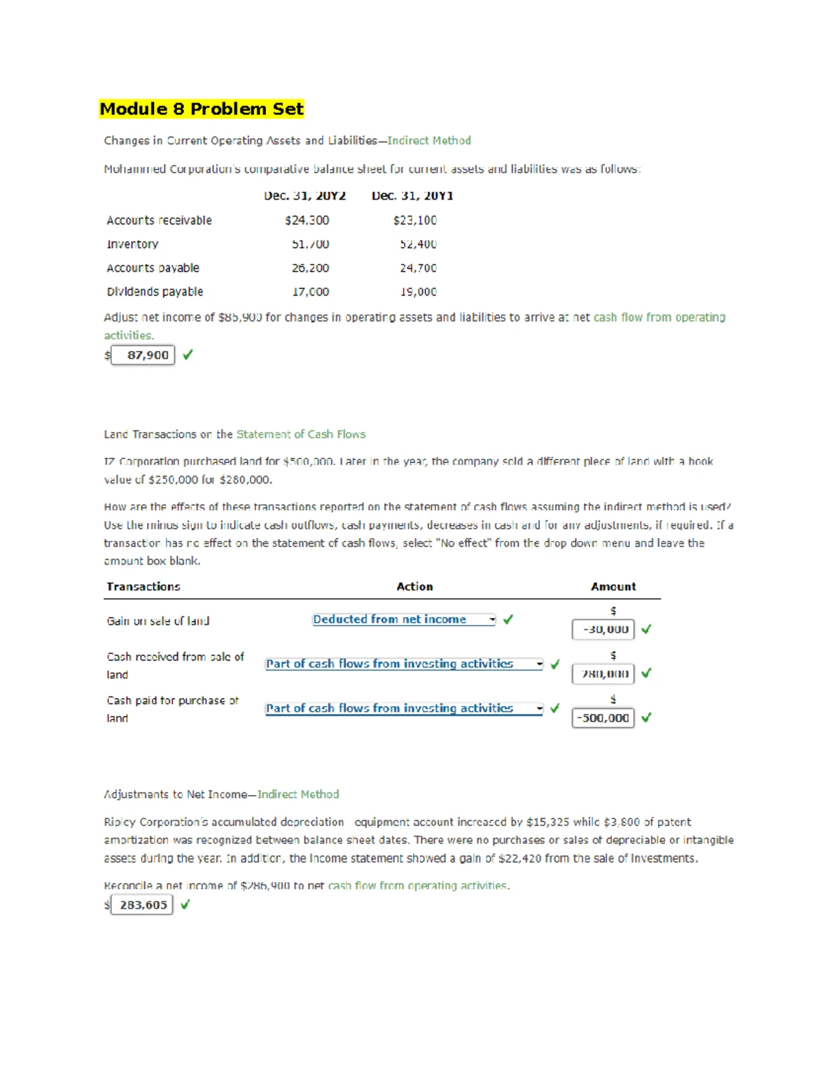 Module 7: Problem Set Overview and Solutions - Studocu