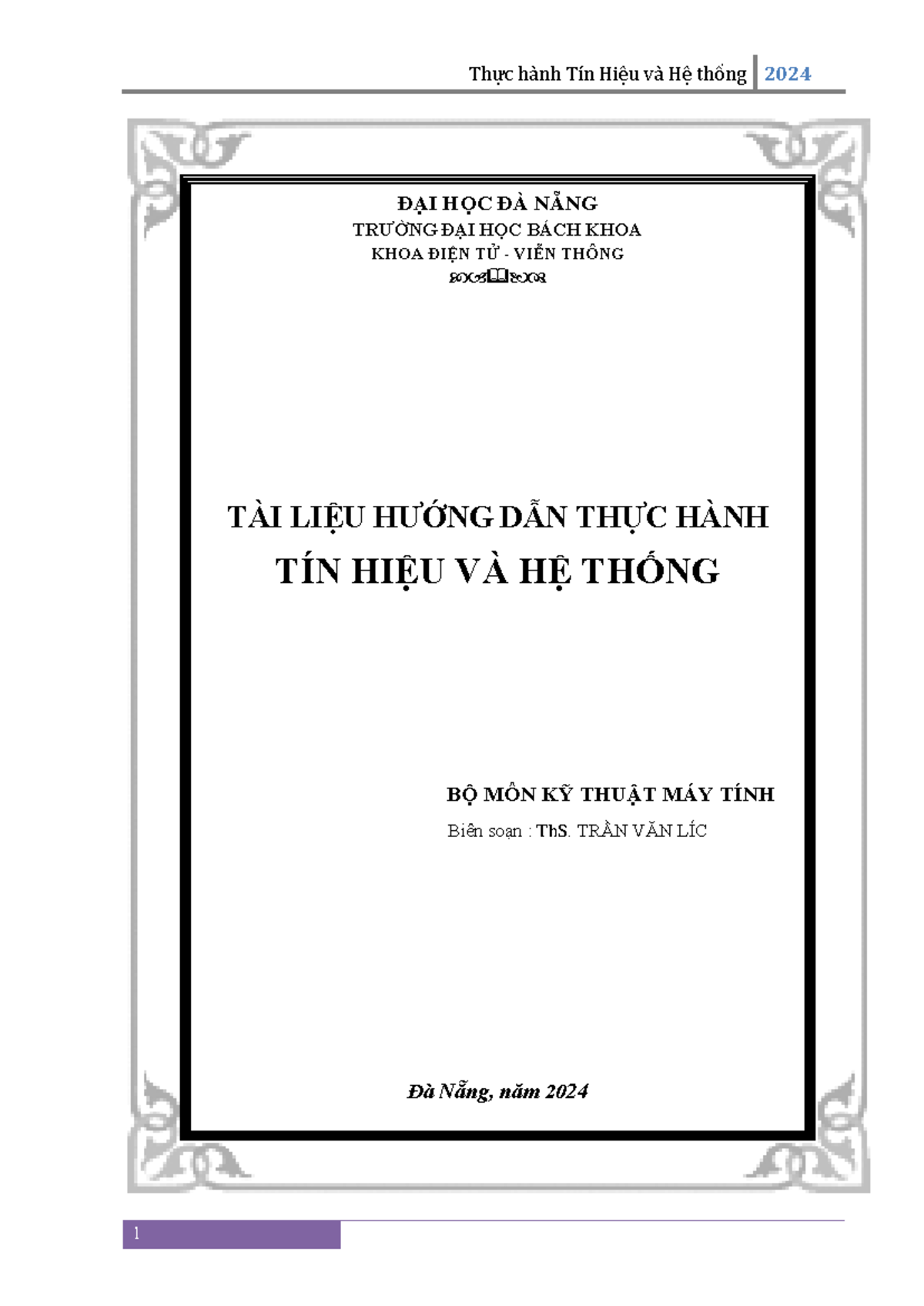 GT TH Thực hành Tín Hiệu và Hệ thống 2024 - Lab Exercises - Document Preview