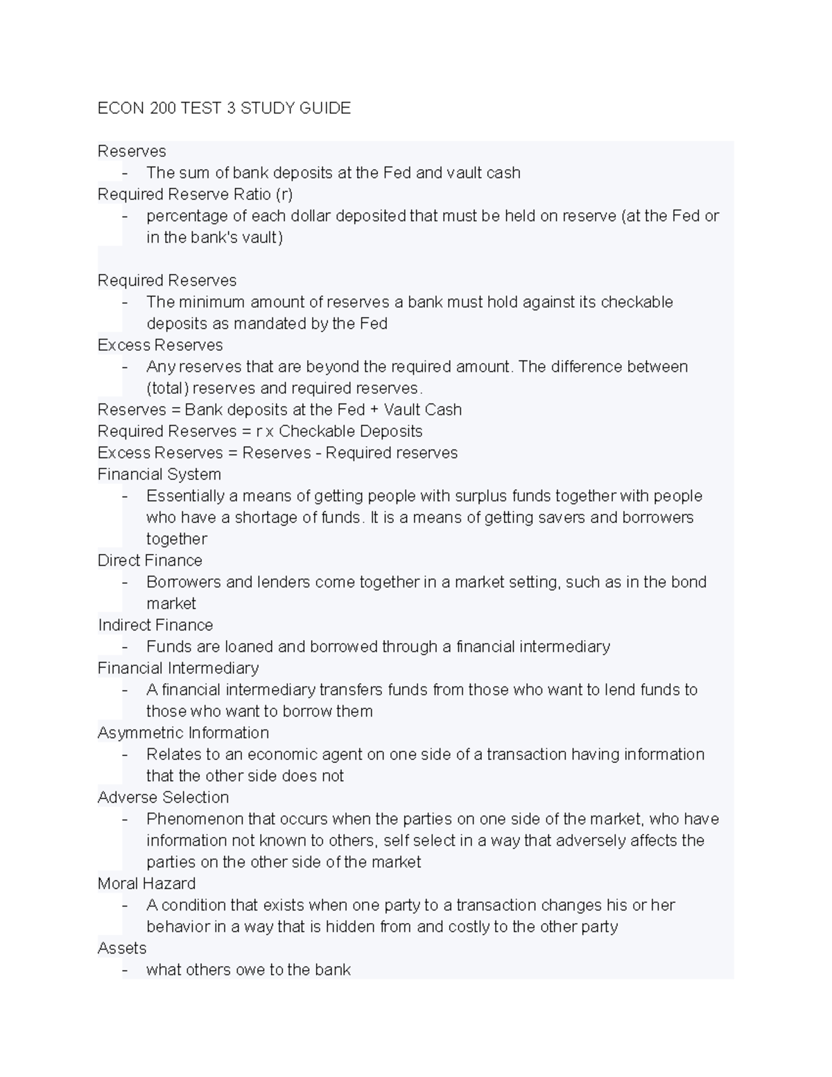 ECON 200 JMU TEST 3 - Comprehensive Study Guide for Economics Exam ...