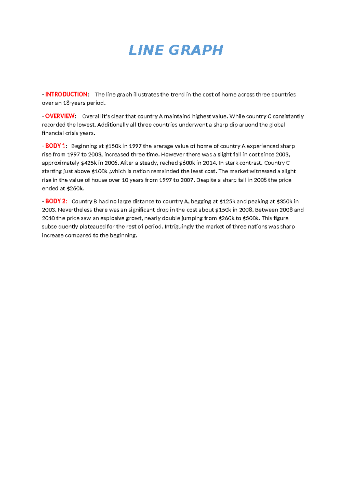 IELTS Writing: Line Graph Analysis of Home Prices in Three Countries ...