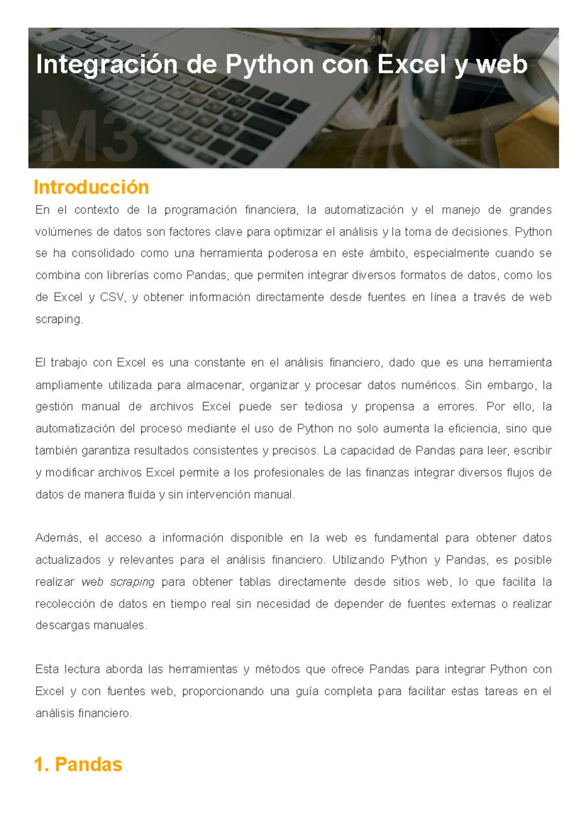 Integración de Python con Excel y Web para Análisis Financiero M3L2 ...