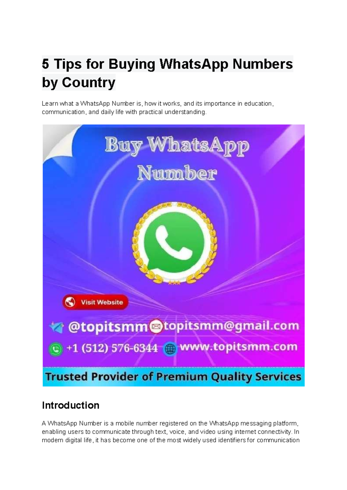 5 Essential Tips for Purchasing WhatsApp Numbers by Country - Studocu