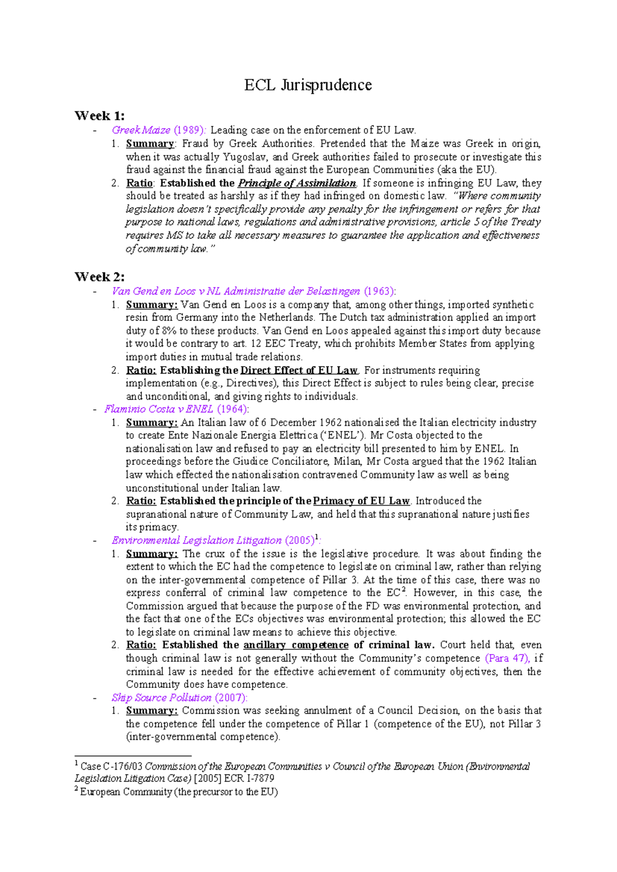 ECL Jurisprudence: Case Summaries and Analysis for European Criminal ...