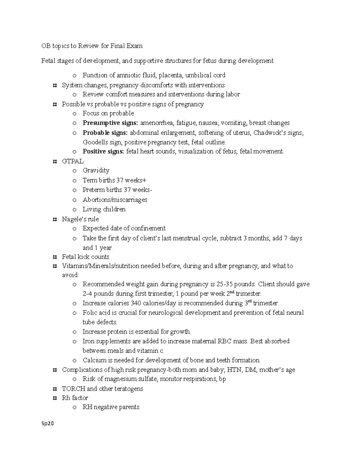 OB Topics Review for Final Exam - S20: Key Concepts & Guidelines - Studocu