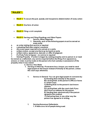 CIV PRO -outline - Fall 2018 Civil Procedure Professor Kennedy ...