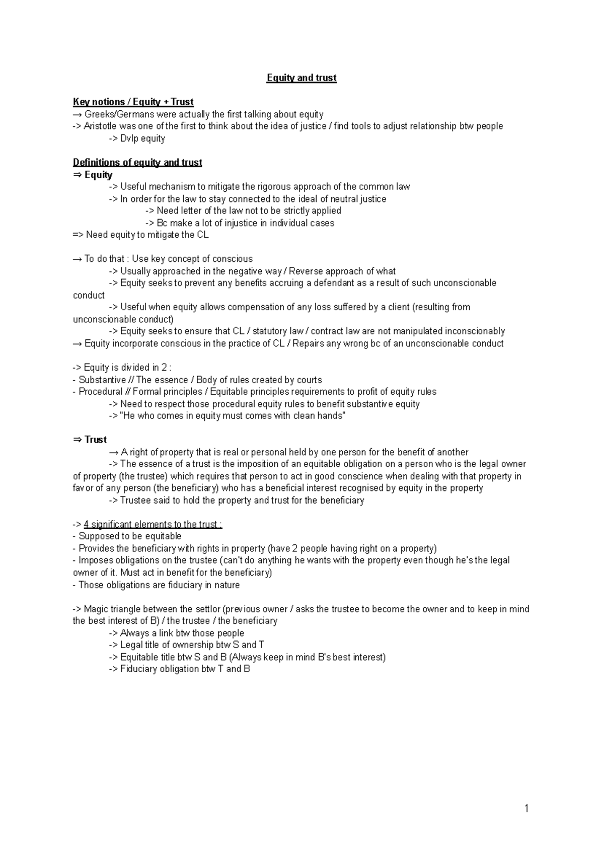 Equity and Trust: Key Concepts and Historical Principles (LAW 101 ...