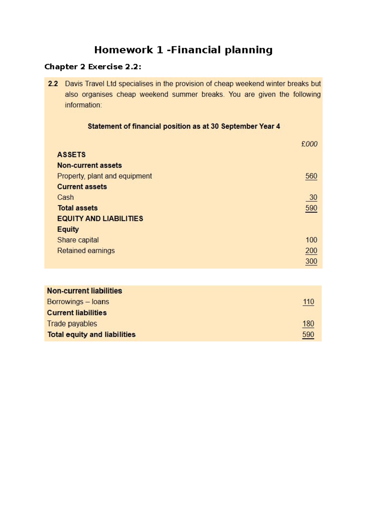 Financial Planning Solutions: Homework 1 - Chapter 2 Exercises 2.2 & 2. ...