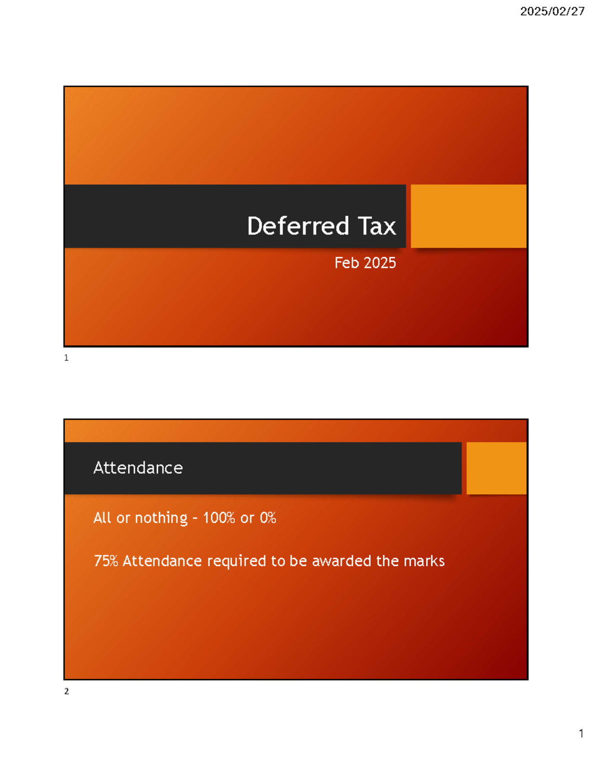 Deferred Tax Overview & Methods - Feb 2025 Lecture Notes - Studocu