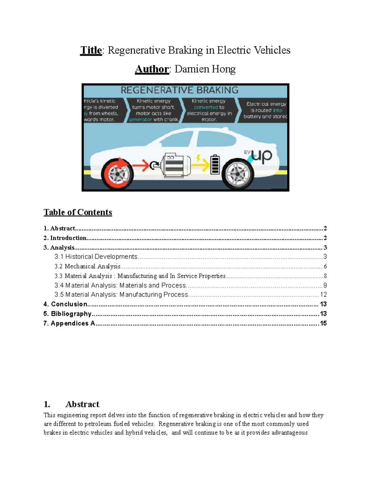 Title: ENG 202: Regenerative Braking Systems in Electric Vehicles ...