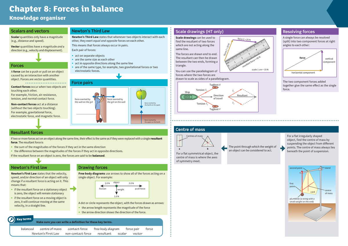 P8 KO - summary - Scalar quantities only have a magnitude (e., distance ...