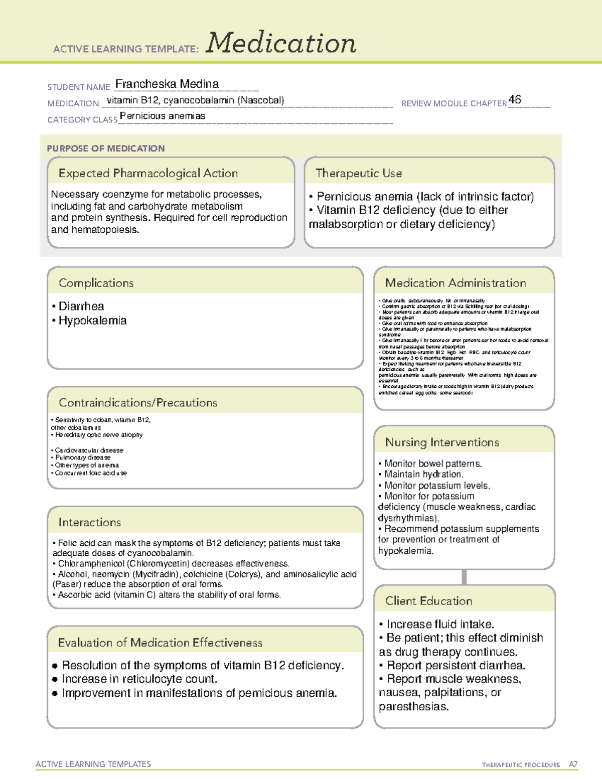 b12 injections medical card Med Card: Therapeutic Procedure for Vitamin B12 (Cyanocobalamin)