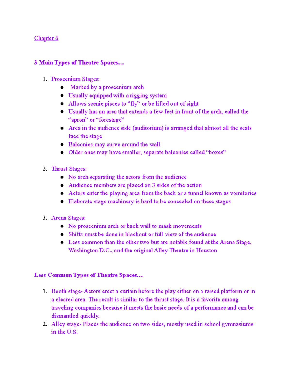 Types Of Theatre Plays