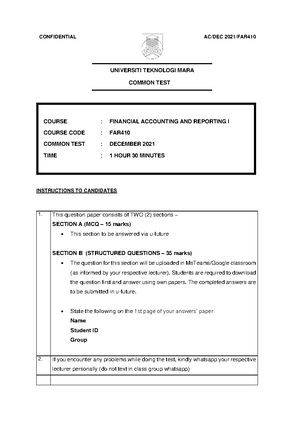 FAR410 Test May 2022 Question - CONFIDENTIAL AC/MAY 2022/FAR UNIVERSITI ...