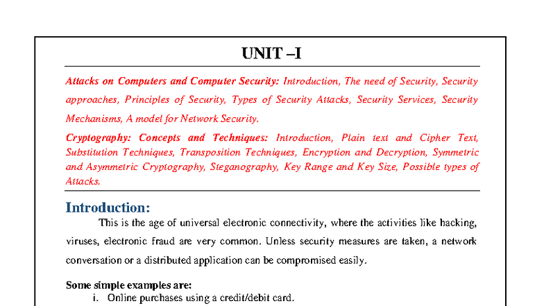 CNS 101: Introduction to Computer Security and Cryptography - Studocu