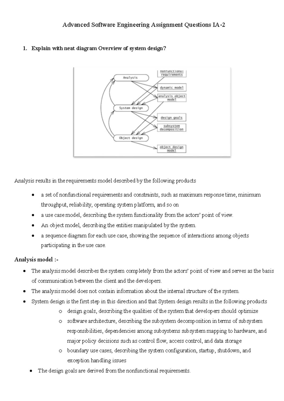 Advanced Software Engineering (ASE) 2ND IA: System Design Overview and ...