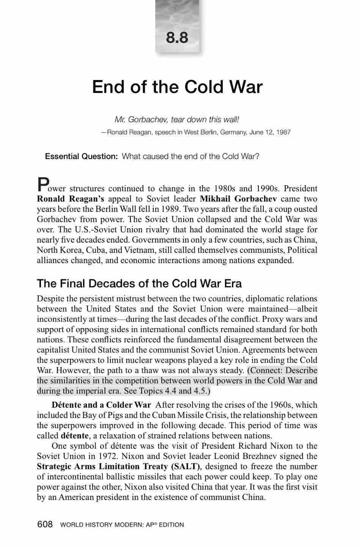 End of the Cold War: Key Events and Figures - Studocu