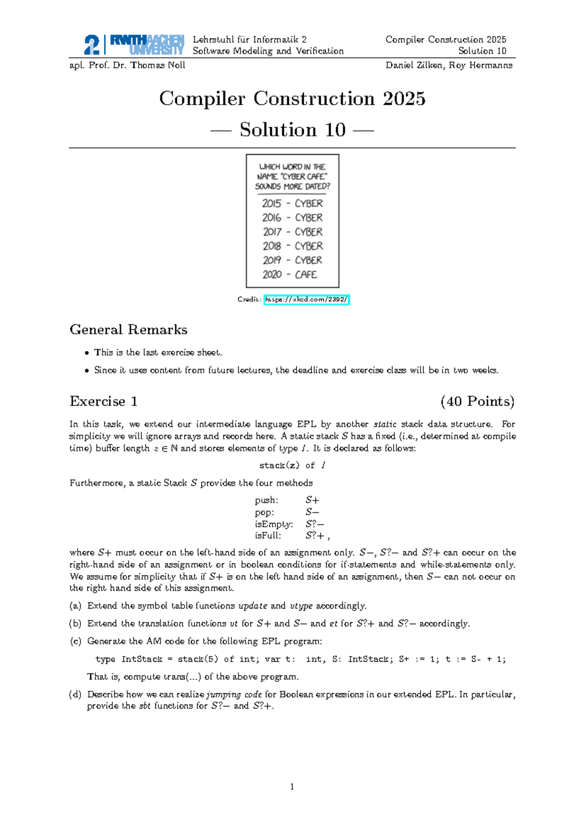 Cc2025 Solution 10 - Compilerbau: Final Exercise on EPL Stack ...