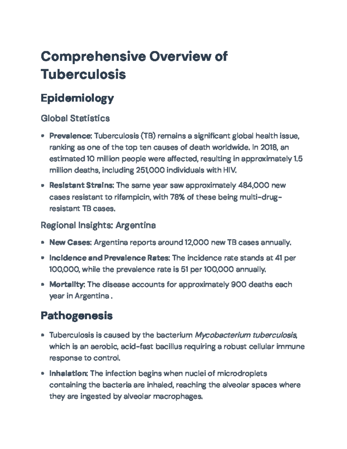 Comprehensive Overview of Tuberculosis Management and Treatment ...