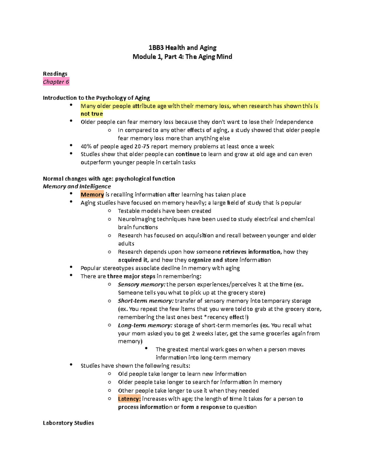 1BB3 Health and Aging Module 1 Part 4 - Someone tells you what to pick ...