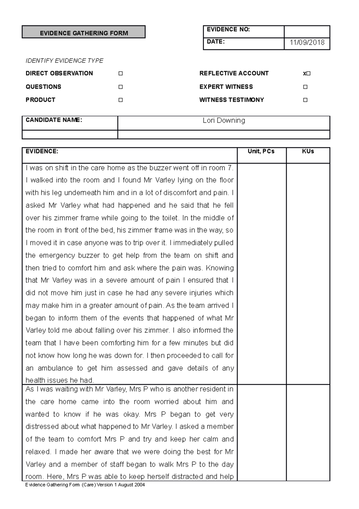 Emergency Case Study: Evidence Gathering & Incident Report Analysis ...