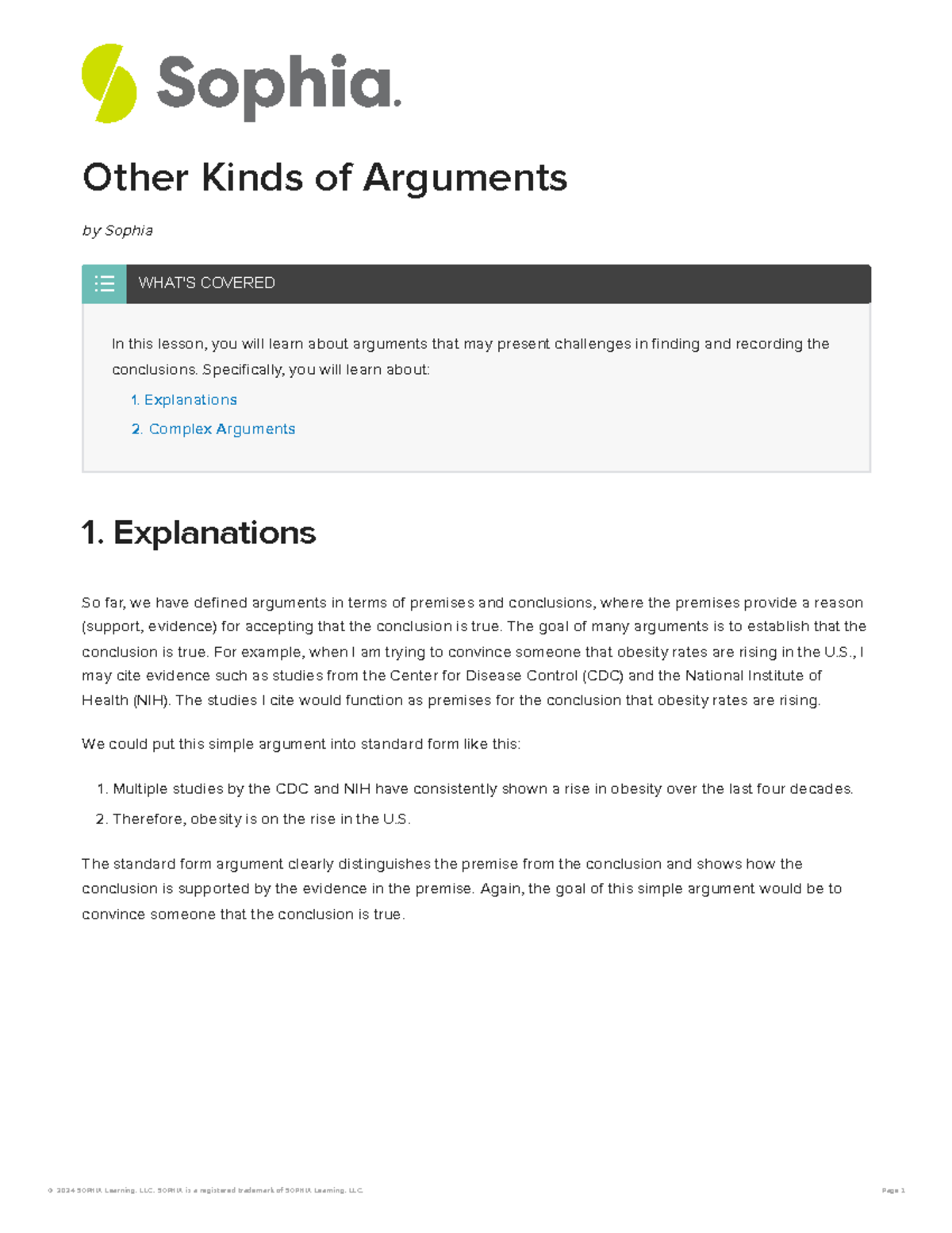 Understanding Complex Arguments and Their Structures in Logic (Sophia ...