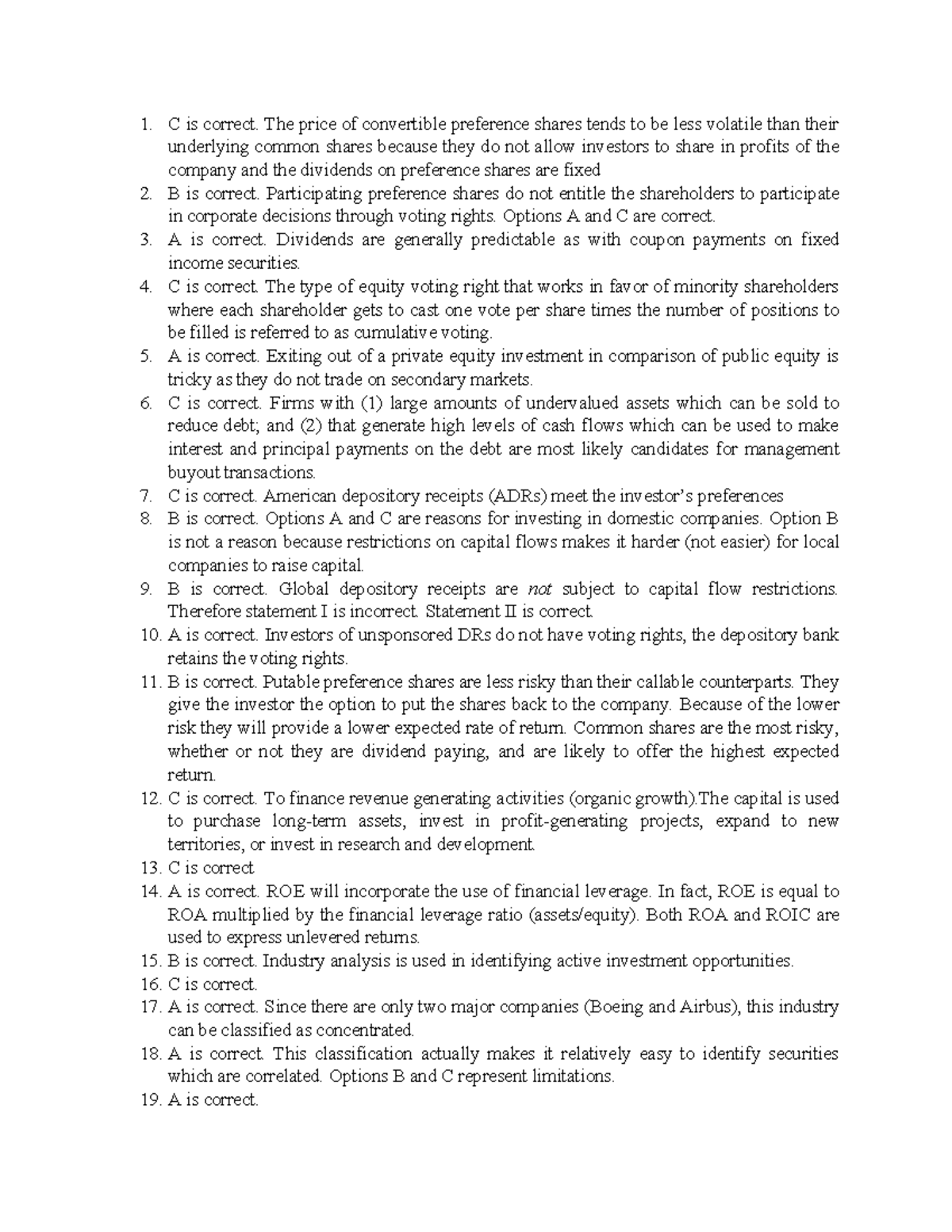 Equity Practice 2 Answers: Key Concepts and Explanations - Studocu