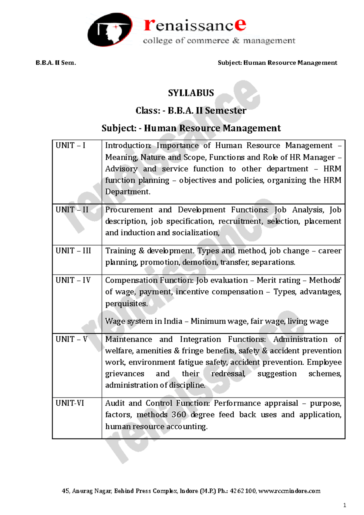 Human Resource Management Overview and All Units SK1 1 15 - Studocu