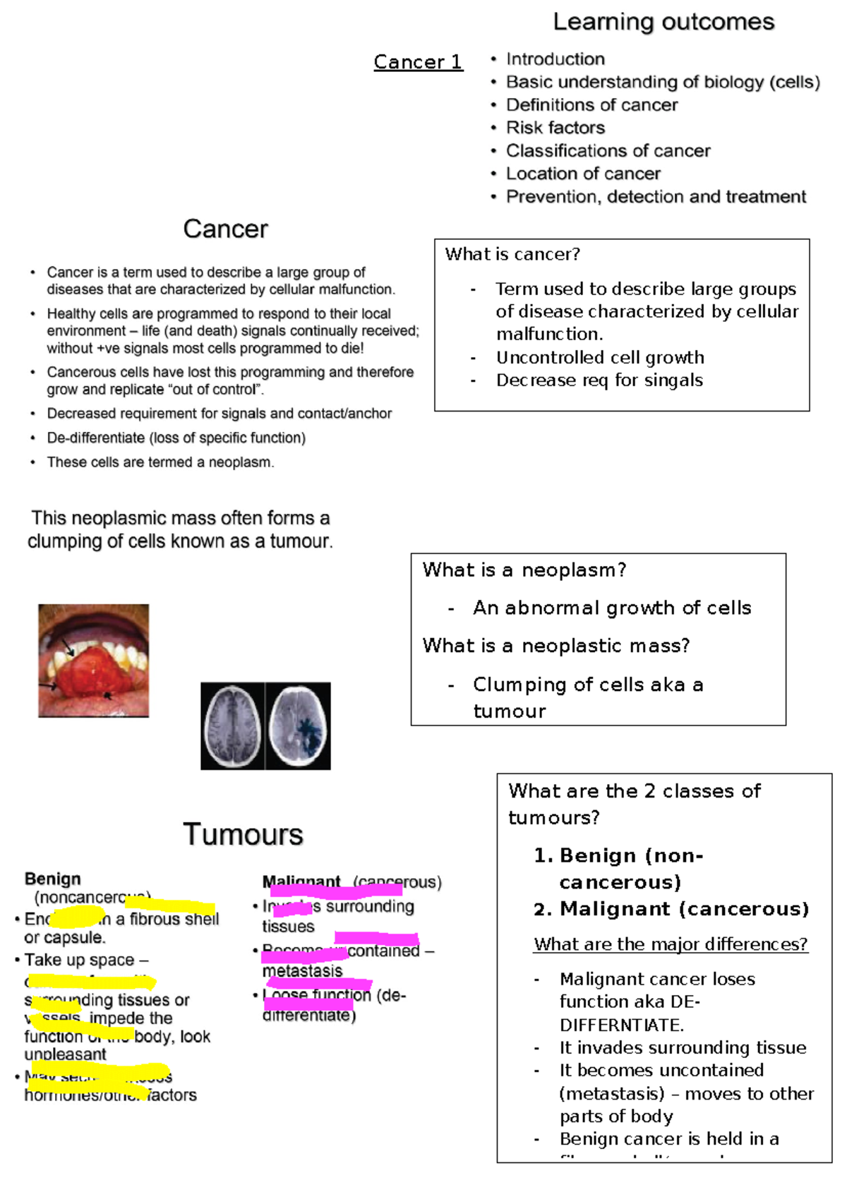 Cancer 1 - What is cancer? - Term used to describe large groups of ...
