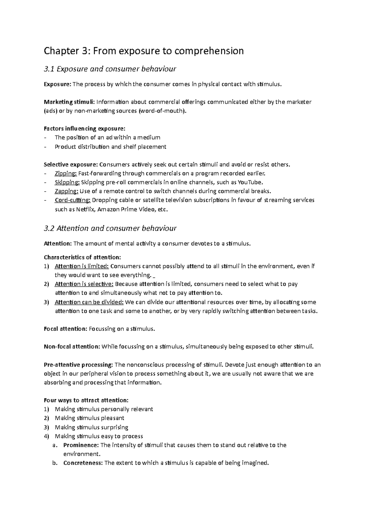 Summary of Chapter 3: Consumer Behavior Insights and Processes ...