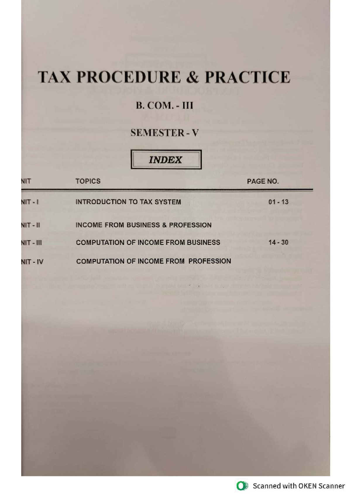 Tax Procedure Practice B.Com V: Comprehensive Study Notes - Studocu
