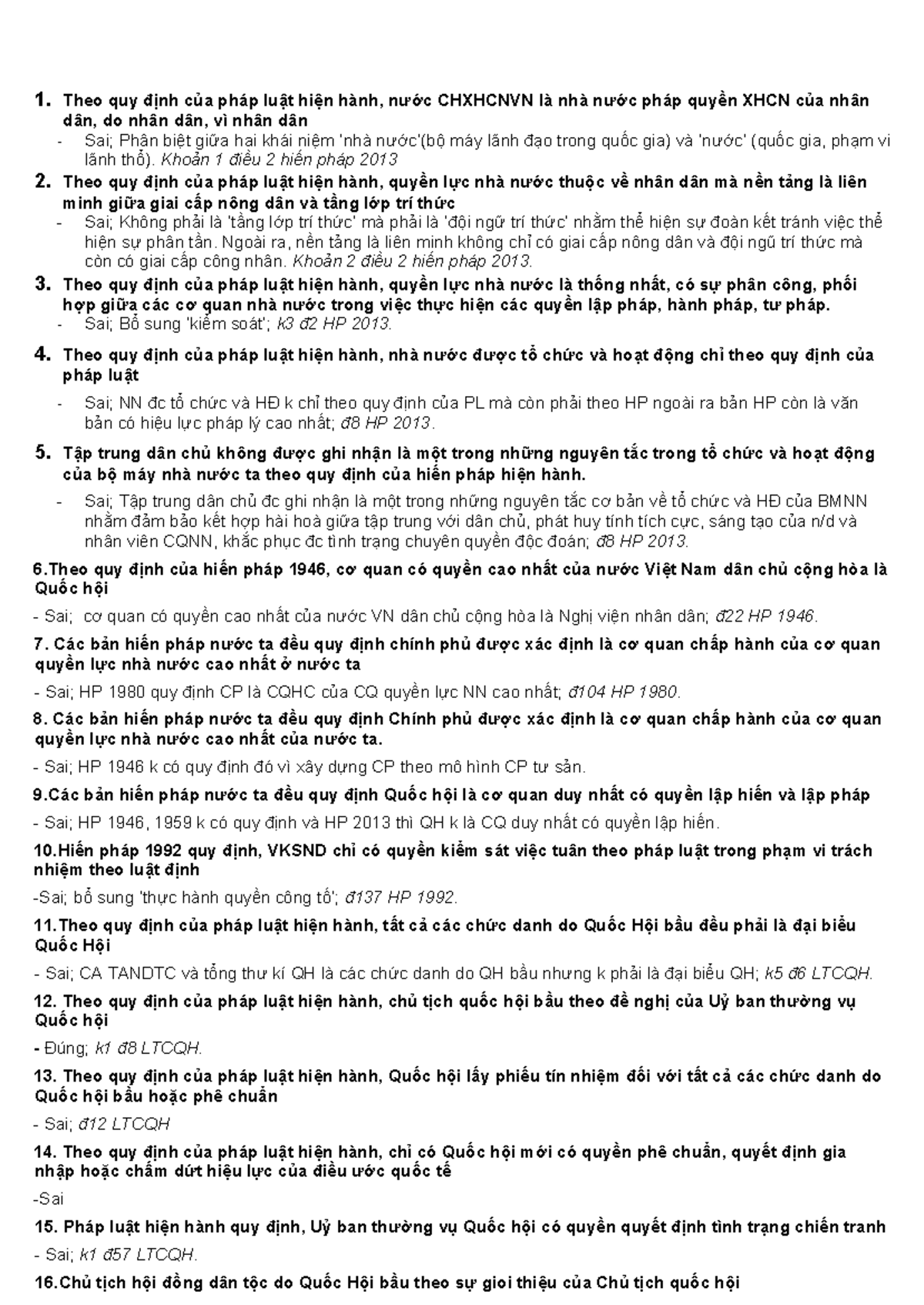 Hiến pháp 2 - Tài liệu ôn tập cho môn Luật Hiến pháp (LHP) - Document Preview