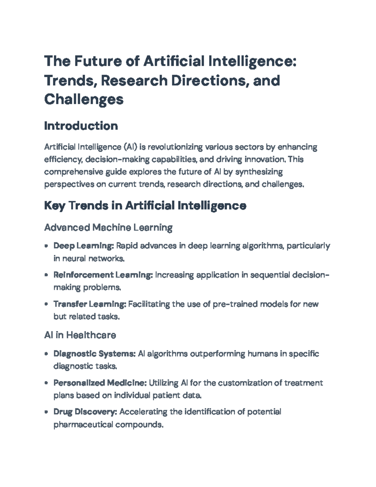 The Future of AI: Trends, Research Directions, and Challenges - The ...