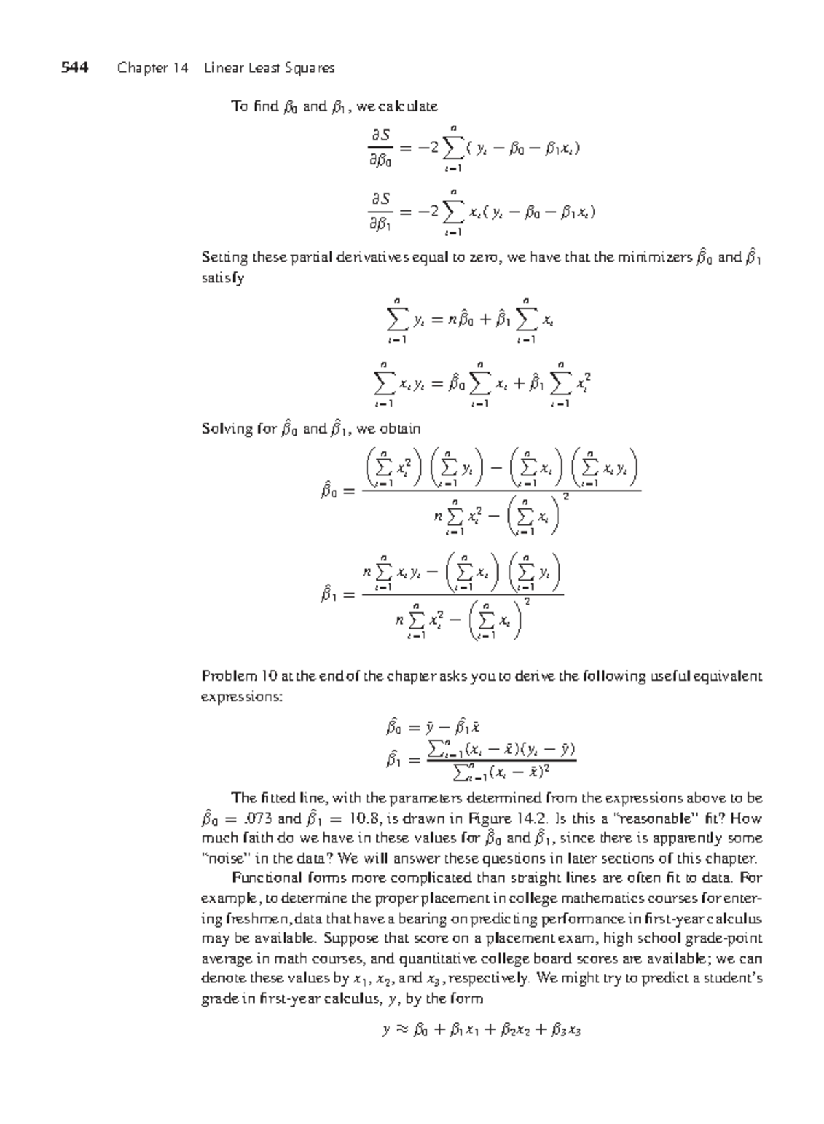 544 Chapter 14: Linear Least Squares Analysis in Statistics - Studocu