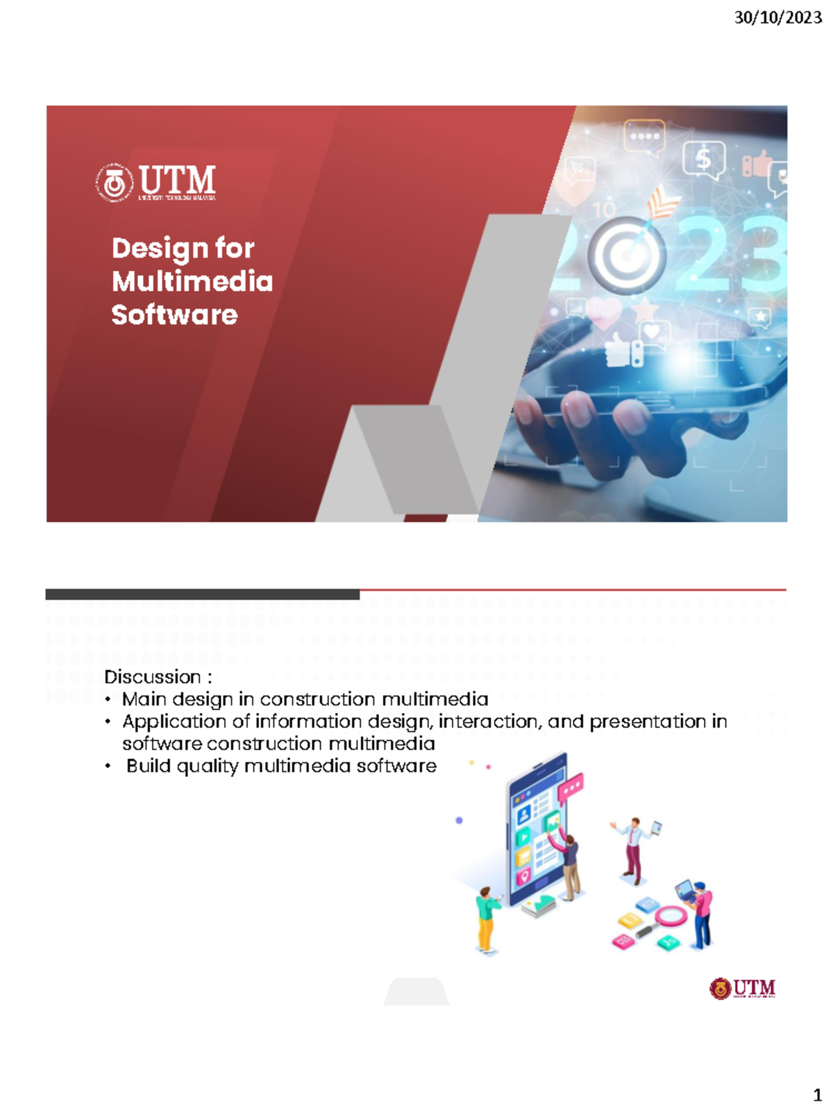 Week 3 Multimedia Design: Principles of Information & Interaction ...