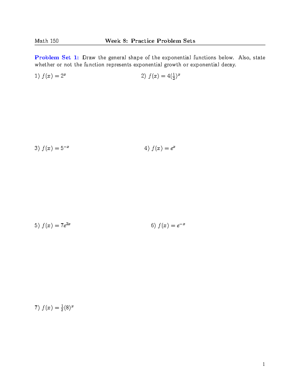 Math 150 Week 8: Practice Problem Sets - Studocu