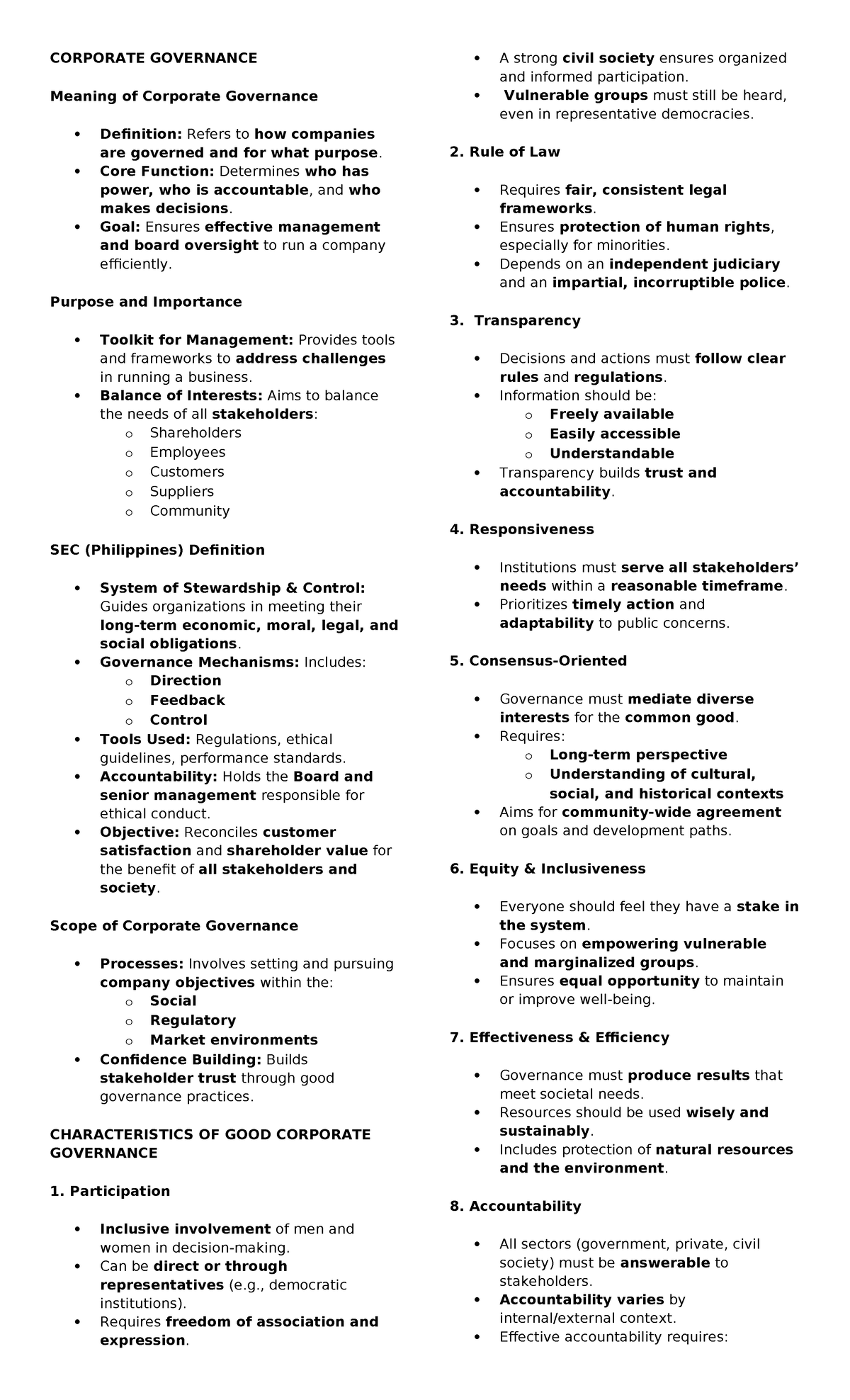 Corporate Governance Overview: Principles, Structures, and ...