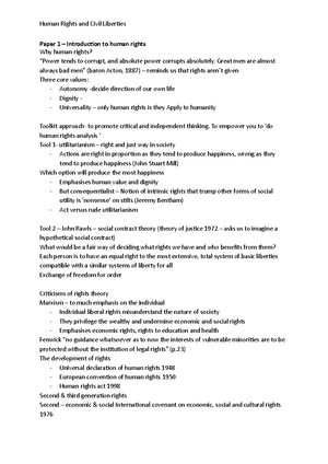 Introduction to Human Rights Lecture Notes (Module Code: 102) - Studocu