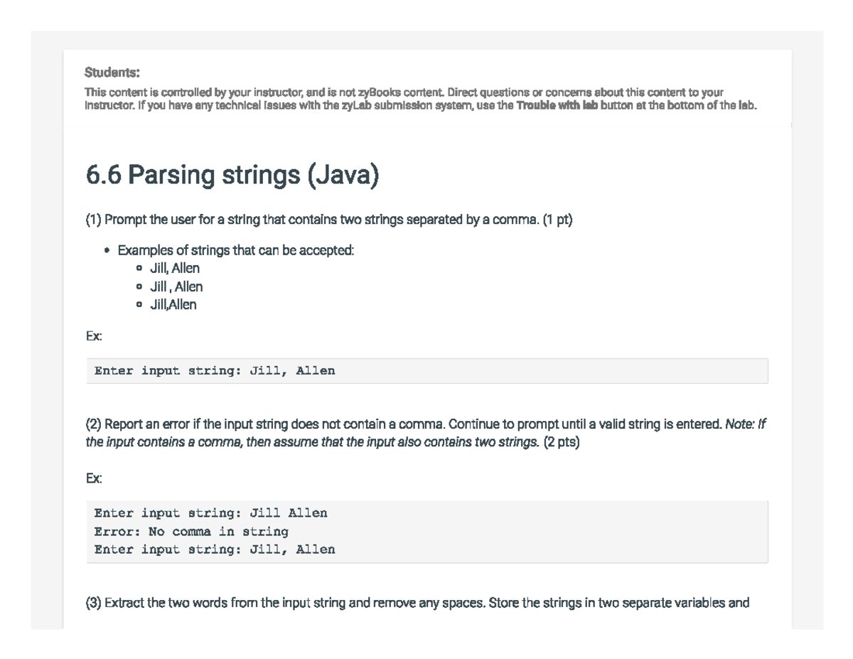 IT 145 Lab 6.6 - Comprehensive Guide to Parsing Strings - Studocu