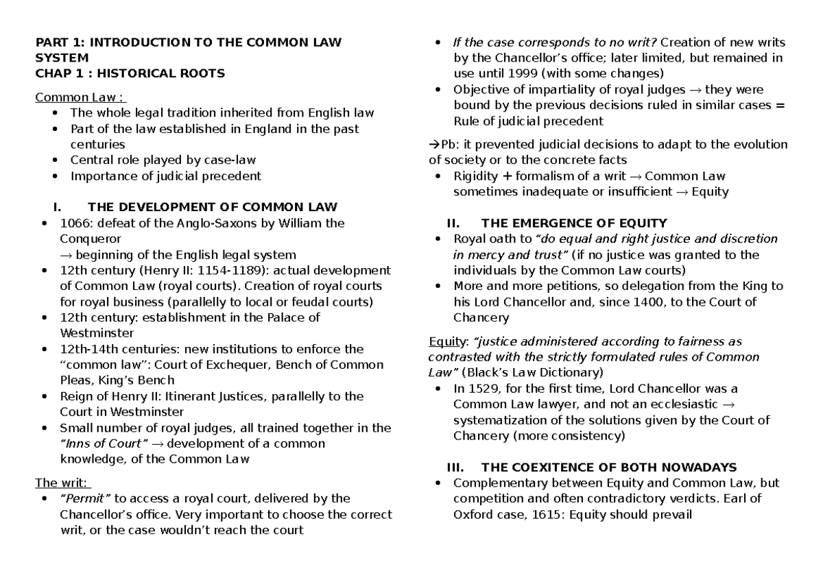 Common Law System Overview: Historical Roots & Judicial Precedent ...