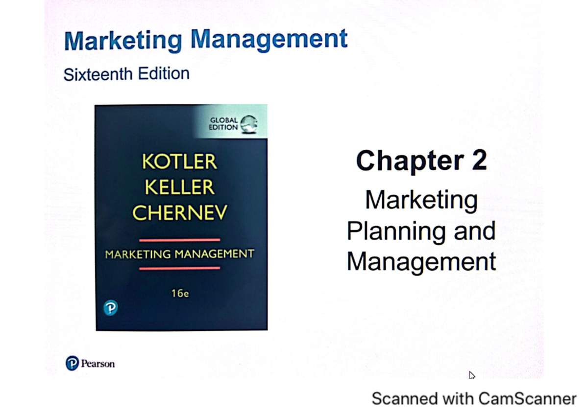Chapter 2 Marketing Management - Lecture Notes and Insights - Studocu