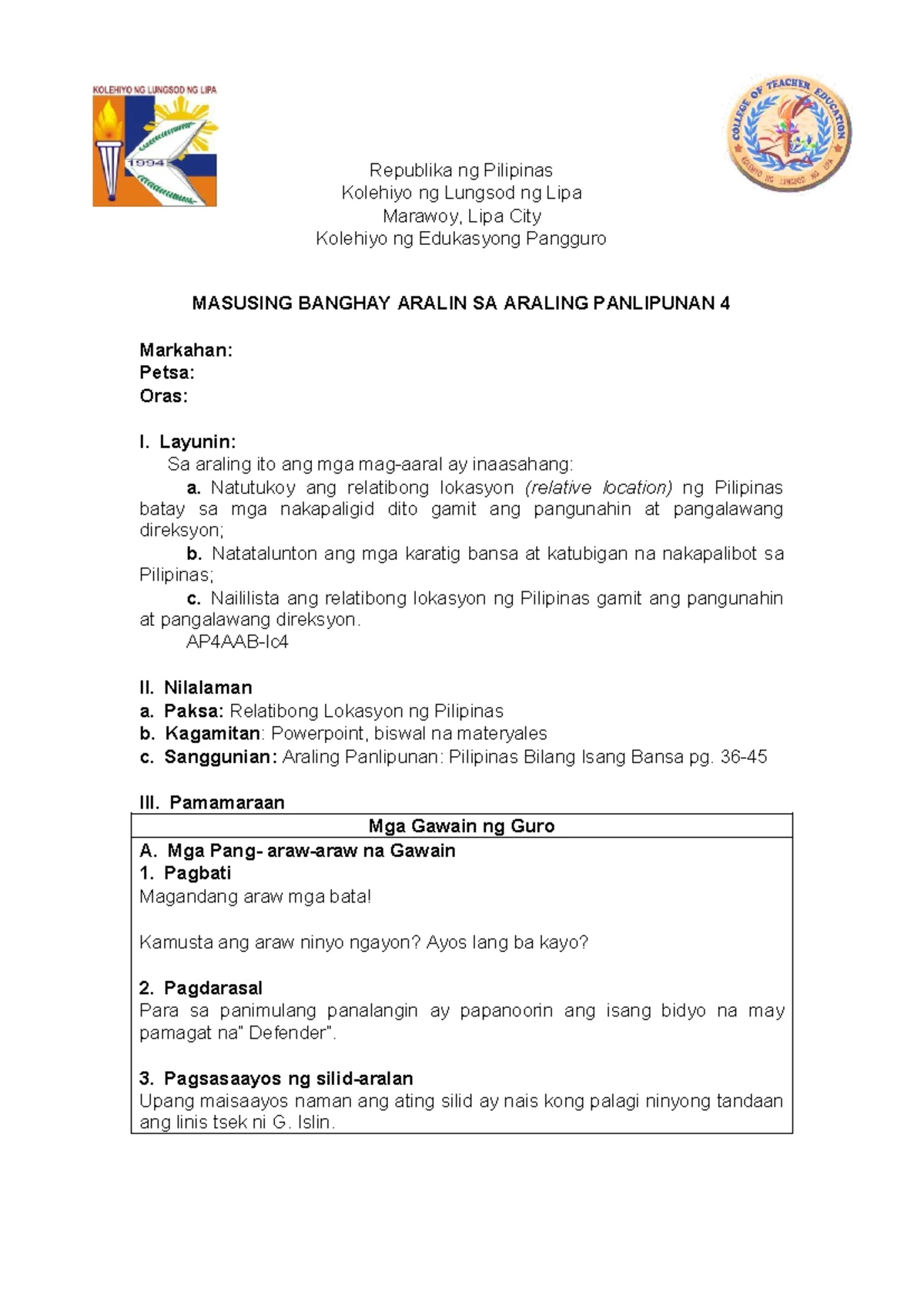 Filipino Value System - We speak of Filipino values in a fourfold sense ...
