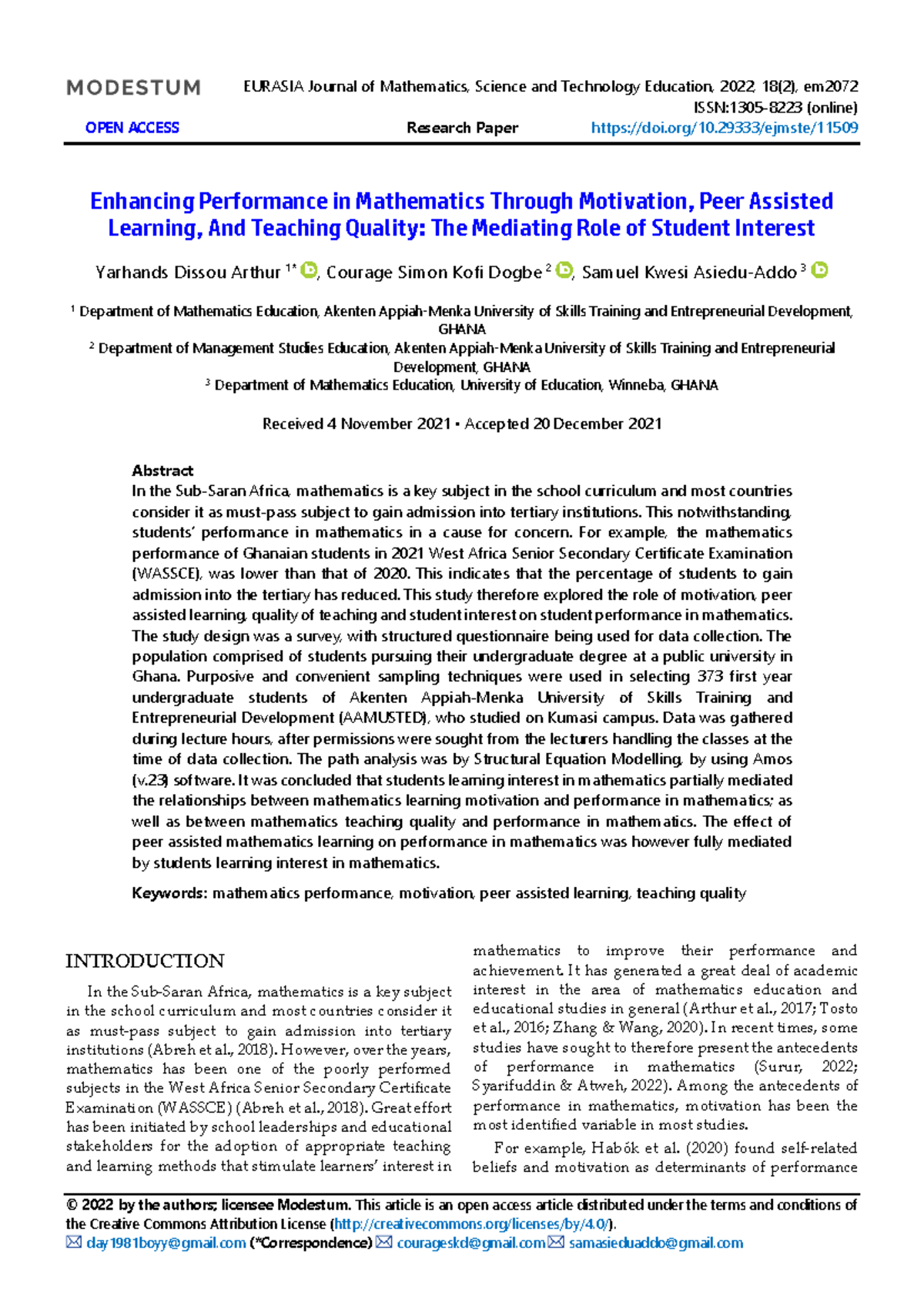 Enhancing Math Performance: The Role of Motivation & Interest in ED 101 ...
